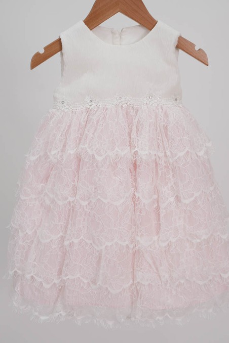 Βαπτιστικό δίχρωμο φόρεμα 