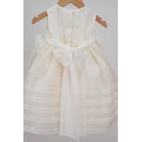 Βαπτιστικό ιβουάρ ολομέταξο φορεματάκι