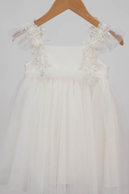 Βαπτιστικό φόρεμα λευκό με στρας