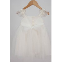 Βαπτιστικό φόρεμα λευκό με στρας