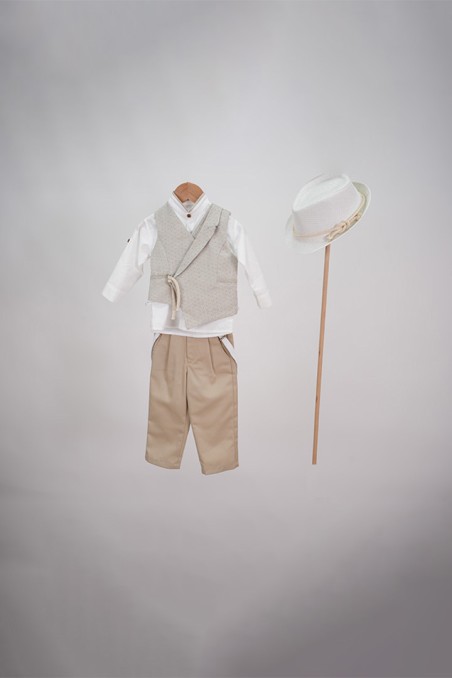 Βαπτιστικό βαμβακερό σύνολο για αγόρι