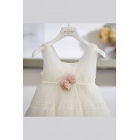 Ιβουάρ βαπτιστικό φόρεμα La Christine 