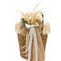 Πακέτο βάπτισης με καλάθι boho για αγόρι