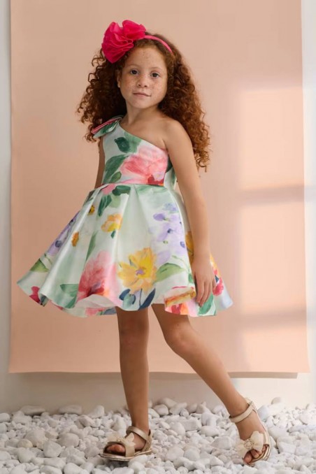 Φόρεμα floral με ένα ώμο Abel and Lula 