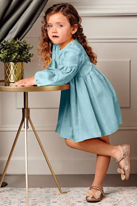 Φόρεμα γαλάζιο σατινέ Abel and Lula