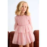 Φόρεμα ροζ τούλι με γλίτερ Abel and Lula