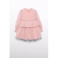 Φόρεμα ροζ τούλι με γλίτερ Abel and Lula