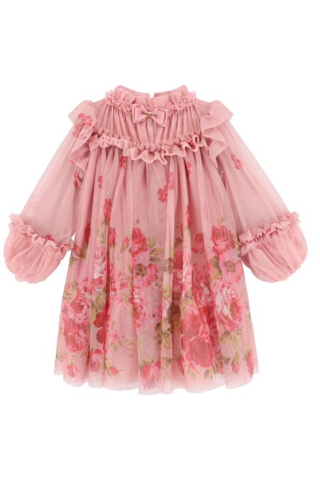 Φόρεμα ροζ με τριαντάφυλλα Angel's face