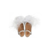 Λευκό βαπτιστικό mule Babywalker με φτερά