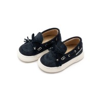 Βαπτιστικό καστόρινο loafer Babywalker με κρόσια και φιογκάκι