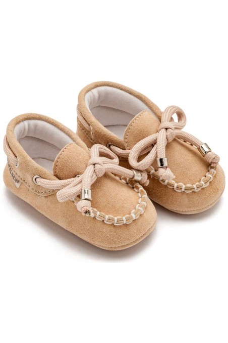 Βαπτιστικό καστόρινο δετό loafer Babywalker