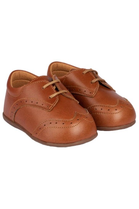 Βαπτιστικό δερμάτινο δετό παπουτσάκι