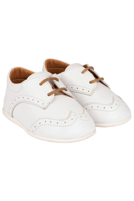 Βαπτιστικό δερμάτινο δετό παπουτσάκι 