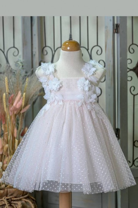 Βαπτιστικό φόρεμα σομόν Bebe en rose 