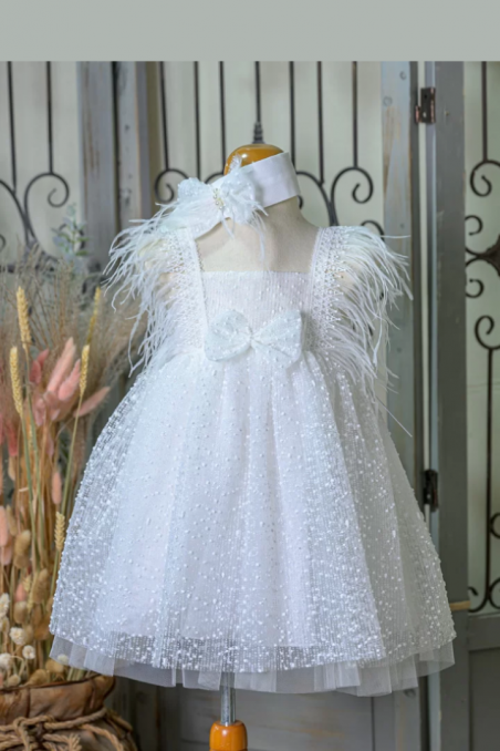 Βαπτιστικό λευκό φόρεμα 