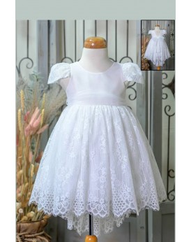 Βαπτιστικό φόρεμα με δαντέλα Bebe en Rose Βαπτιστικό φόρεμα με δαντέλα Bebe en Rose