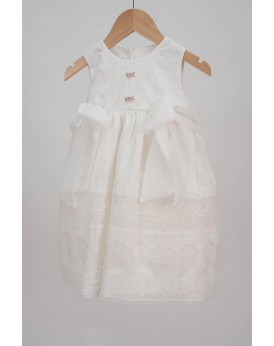 Βαπτιστικό λινό φόρεμα 