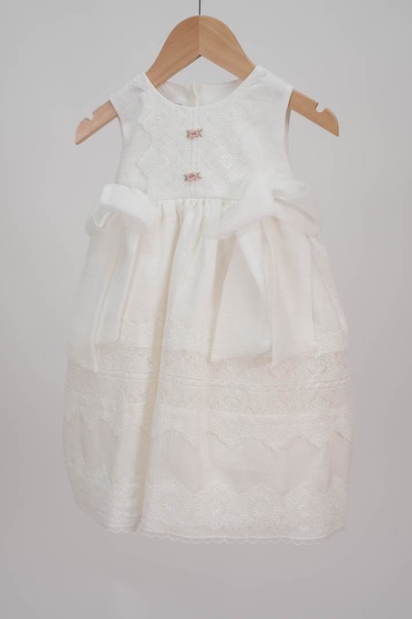 Βαπτιστικό λινό φόρεμα 