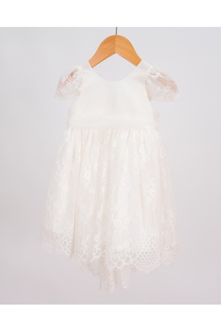 Βαπτιστικό φόρεμα με δαντέλα 