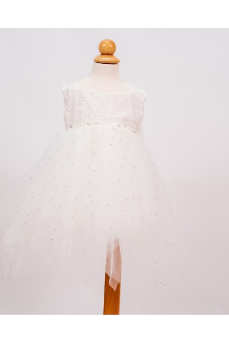 Βαπτιστικό φόρεμα με πέρλες