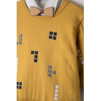 Σετ πουλόβερ-πουκάμισο-παντελόνι Hashtag 