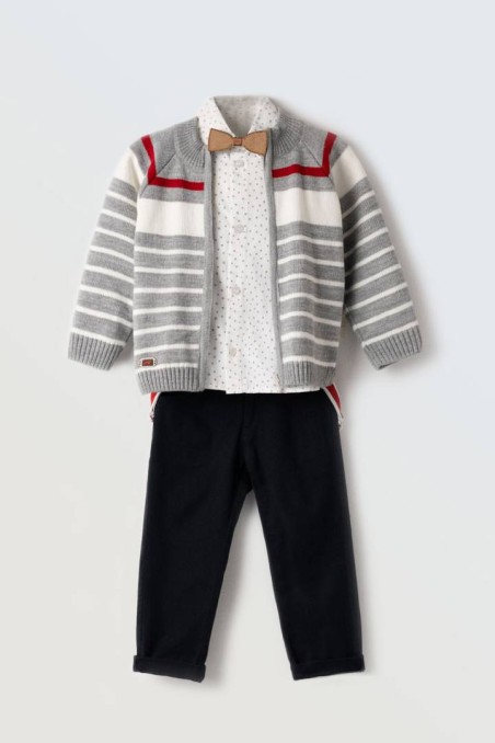 Σετ 3 τεμαχίων με ζακέτα Hashtag 