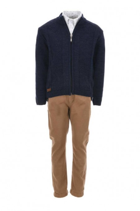 Σετ πουκάμισο-παντελόνι-ζακέτα Hashtag