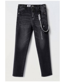 Παντελόνι τζιν μαύρο Hashtag 