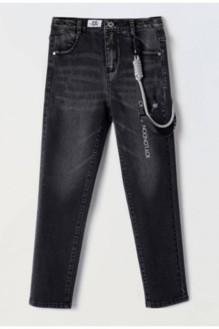Παντελόνι τζιν μαύρο Hashtag 