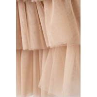 Φόρεμα μπεζ-χρυσό με παγιέτες Εβίτα 