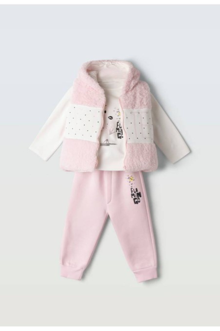 Σετ φόρμα 3 τεμαχίων Εβίτα ροζ