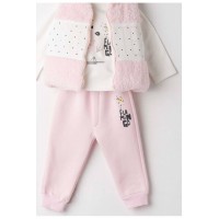 Σετ φόρμα 3 τεμαχίων Εβίτα ροζ Σετ φόρμα 3 τεμαχίων Εβίτα ροζ