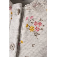 Βρεφικό φόρεμα γκρι με λουλουδάκια Εβίτα