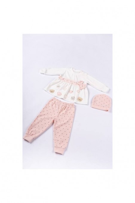Βρεφικό σετ βελουτέ  baby pink Εβίτα 