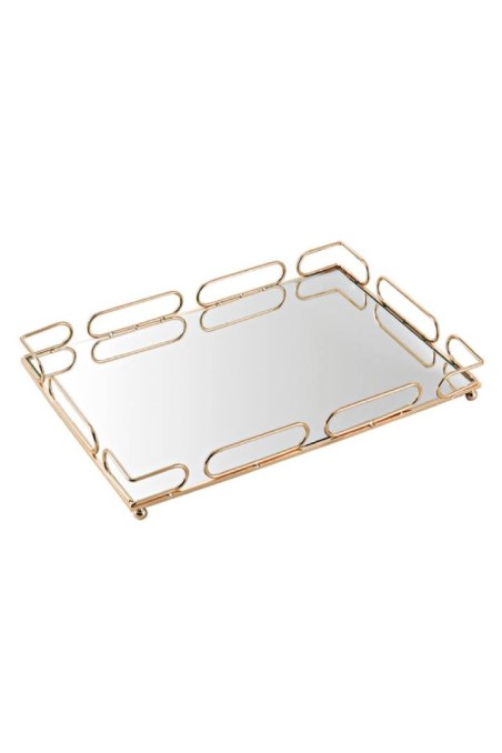 Δίσκος γάμου-κουμπάρου με καθρέπτη ορθογώνιος 