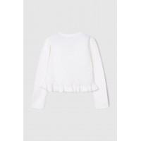 Ζακέτα πλεκτή λευκή Mayoral