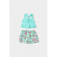 Σετ μπλουζάκι-σορτς τιρκουάζ Mayoral