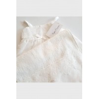 Λαδόπανο με δαντέλα και κεντημένα λουλουδάκια ροκοκό 