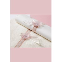 Λαδόπανο εκρού και εκρού-ροζ  ''Έρικα''  LinaBaby