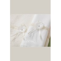 Λαδόπανο εκρού και εκρού-ροζ  ''Έρικα''  LinaBaby