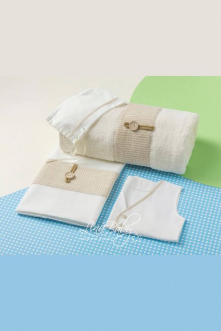 Λαδόπανο εκρού πικέ Lina-Baby