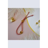 Μαρτυρικό – Βραχιόλι Σουέτ Powder με Σταυρουδάκι Chez Art