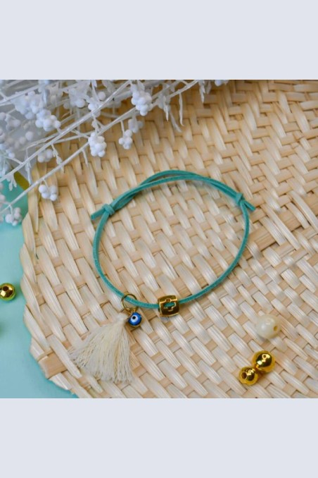 Μαρτυρικό – Βραχιόλι Σουέτ Veraman με Ματάκι Chez Art