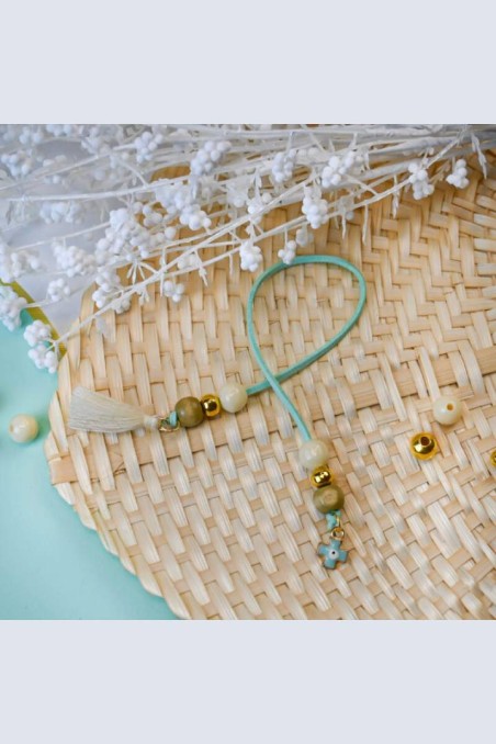 Μαρτυρικό – Κομπολόι Σουέτ Natural Chez Art