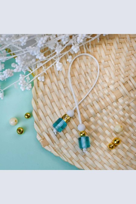 Μαρτυρικό – Κομπολόι Σουέτ Λευκό Chez Art