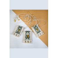 Μαρτυρικό – Κολιέ Κορδέλα με Σταυρουδάκι Chez Art