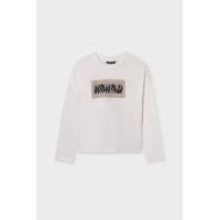 Μπλούζα κρεμ με στάμπα Mayoral 