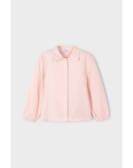 Πουκάμισο ροζ απαλό με ασημί λεπτομέρειες Mayoral