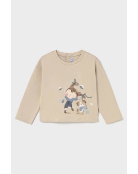 Μπλουζάκι στο χρώμα της άμμου Mayoral