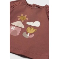 Μπλουζάκι για μωρό τερακότα με σχέδια Mayoral